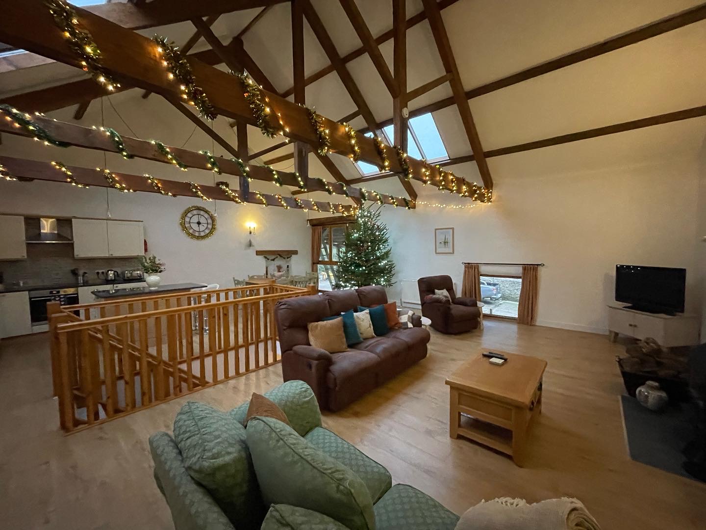 Kestrel cottage decorated for Christmas